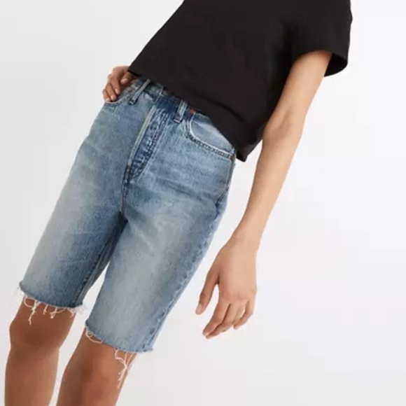 NWT Madewell | High Rise Long Denim Shorts size 26 - Picture 1 of 14